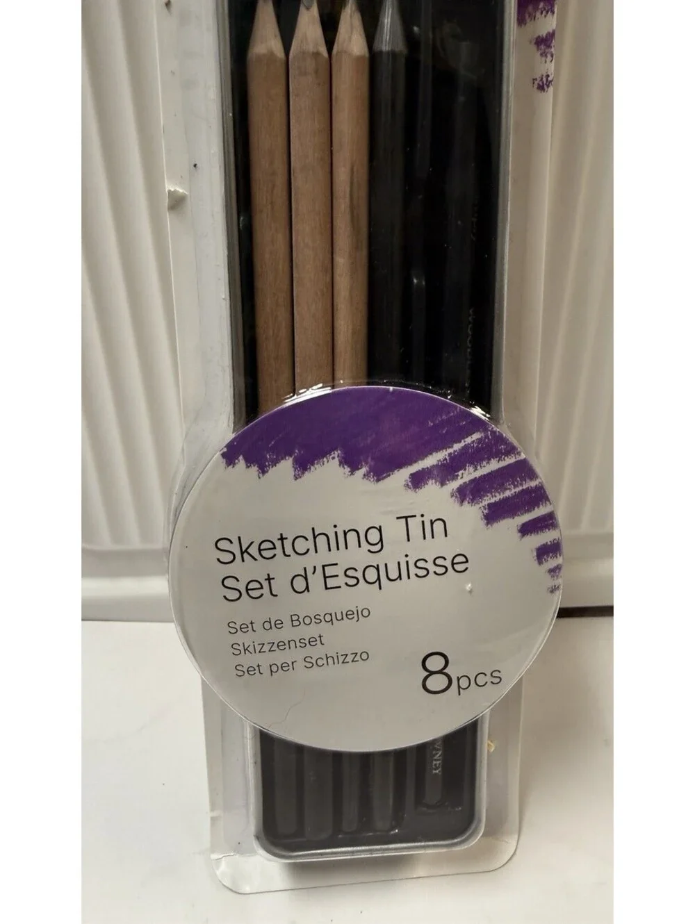 Daler Rowney 8 Piece Sketching Tin, Art Pencils 5011386092072 NEW